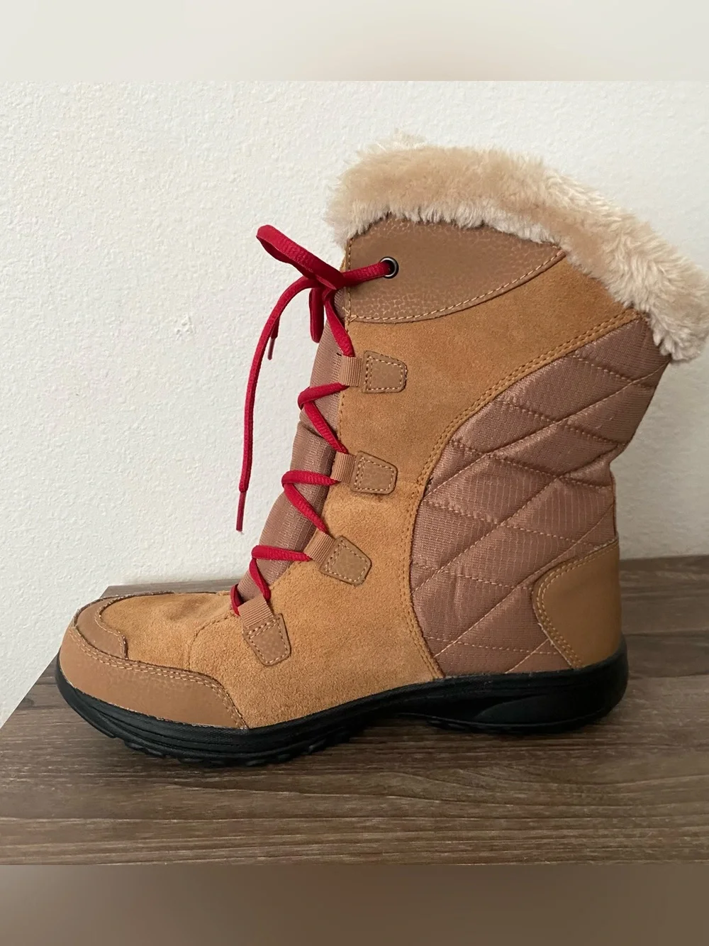 Columbia Womens Ice Maiden II Waterproof Snow Boots Elk Brown Size 10